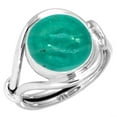 thumbnail image 1 of 925 Sterling Silver Ring Natural Amazonite Handmade Jewelry, 1 of 6