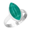 thumbnail image 1 of 925 Sterling Silver Ring Natural Amazonite Handmade Jewelry, 1 of 6
