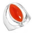 thumbnail image 1 of 925 Sterling Silver Ring Natural Carnelian Handmade Jewelry, 1 of 6
