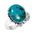 thumbnail image 1 of 925 Sterling Silver Ring Natural Chrysocolla Handmade Jewelry, 1 of 6