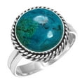 thumbnail image 1 of 925 Sterling Silver Ring Natural Chrysocolla Handmade Jewelry, 1 of 6
