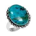 thumbnail image 1 of 925 Sterling Silver Ring Natural Chrysocolla Handmade Jewelry, 1 of 6