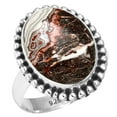 thumbnail image 1 of 925 Sterling Silver Ring Natural Crazy Lace Agate Handmade Jewelry, 1 of 6