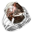 thumbnail image 1 of 925 Sterling Silver Ring Natural Crazy Lace Agate Handmade Jewelry, 1 of 6