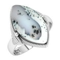 thumbnail image 1 of 925 Sterling Silver Ring Natural Dendrite Opal Handmade Jewelry, 1 of 10