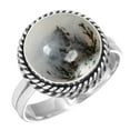 thumbnail image 1 of 925 Sterling Silver Ring Natural Dendrite Opal Handmade Jewelry, 1 of 6