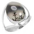 thumbnail image 1 of 925 Sterling Silver Ring Natural Dendrite Opal Handmade Jewelry, 1 of 6