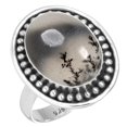 thumbnail image 1 of 925 Sterling Silver Ring Natural Dendrite Opal Handmade Jewelry, 1 of 6
