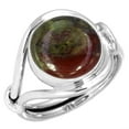 thumbnail image 1 of 925 Sterling Silver Ring Natural Dragon Blood Jasper Handmade Jewelry, 1 of 6