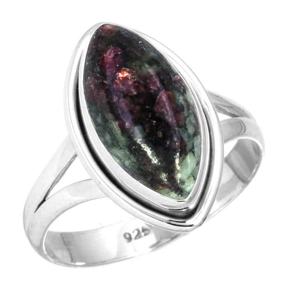 925 Sterling Silver Ring Natural Eudialyte Handmade Jewelry