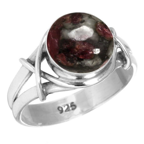 925 Sterling Silver Ring Natural Eudialyte Handmade Jewelry