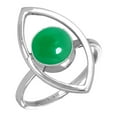 thumbnail image 1 of 925 Sterling Silver Ring Natural Green Onyx Handmade Jewelry, 1 of 5
