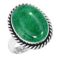 thumbnail image 1 of 925 Sterling Silver Ring Natural Kiwi Quartz Handmade Jewelry, 1 of 6