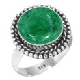 thumbnail image 1 of 925 Sterling Silver Ring Natural Kiwi Quartz Handmade Jewelry, 1 of 6