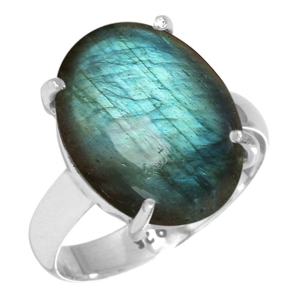 925 Sterling Silver Ring Natural Labradorite Handmade Jewelry