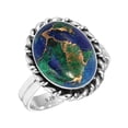 thumbnail image 1 of 925 Sterling Silver Ring Natural Mohave Azurite Handmade Jewelry, 1 of 6