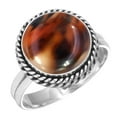 thumbnail image 1 of 925 Sterling Silver Ring Natural Montana Agate Handmade Jewelry, 1 of 6