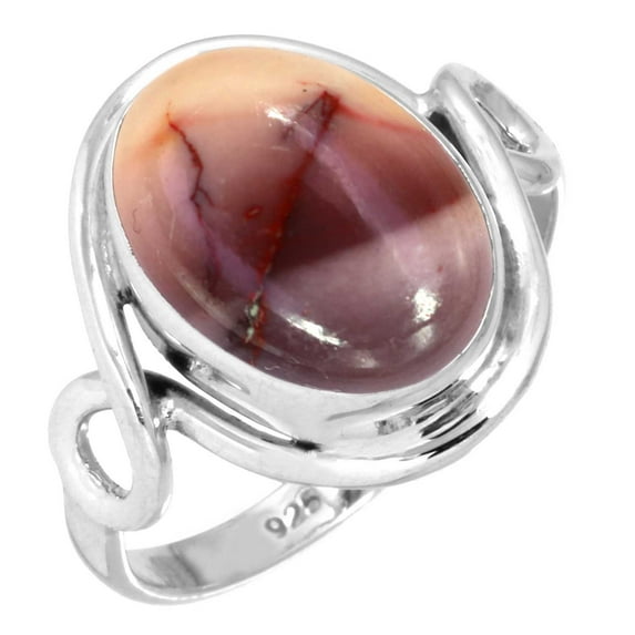 925 Sterling Silver Ring Natural Mookaite Handmade Jewelry