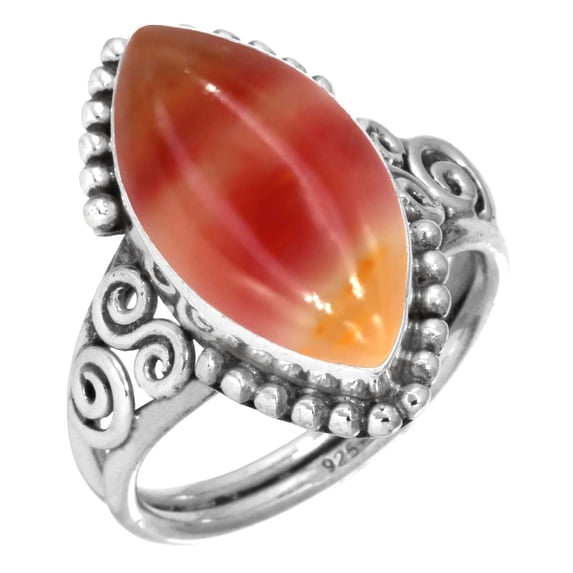 925 Sterling Silver Ring Natural Mookaite Handmade Jewelry