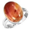 thumbnail image 1 of 925 Sterling Silver Ring Natural Mookaite Handmade Jewelry, 1 of 6