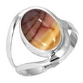 thumbnail image 1 of 925 Sterling Silver Ring Natural Mookaite Handmade Jewelry, 1 of 6