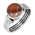 thumbnail image 1 of 925 Sterling Silver Ring Natural Mookaite Handmade Jewelry, 1 of 6