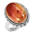 thumbnail image 1 of 925 Sterling Silver Ring Natural Mookaite Handmade Jewelry, 1 of 6