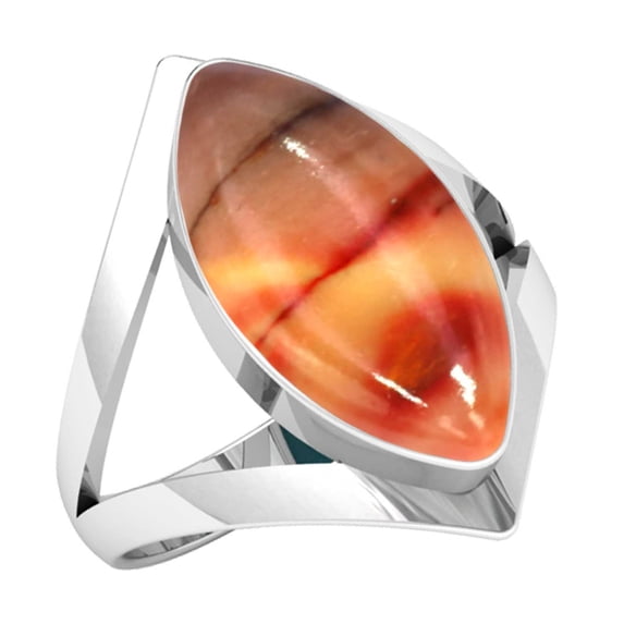 925 Sterling Silver Ring Natural Mookaite Handmade Jewelry