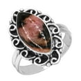thumbnail image 1 of 925 Sterling Silver Ring Natural Rhodonite Handmade Jewelry, 1 of 6