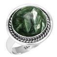 thumbnail image 1 of 925 Sterling Silver Ring Natural Seraphinite Handmade Jewelry, 1 of 6