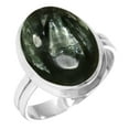 thumbnail image 1 of 925 Sterling Silver Ring Natural Seraphinite Handmade Jewelry, 1 of 6
