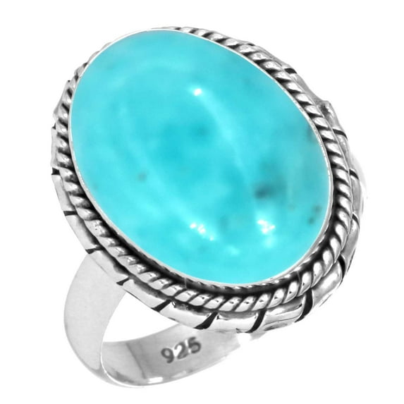 925 Sterling Silver Ring Natural Smithsonite Handmade Jewelry