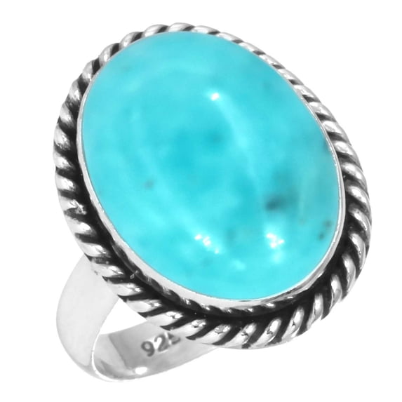 925 Sterling Silver Ring Natural Smithsonite Handmade Jewelry