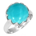thumbnail image 1 of 925 Sterling Silver Ring Natural Smithsonite Handmade Jewelry, 1 of 6