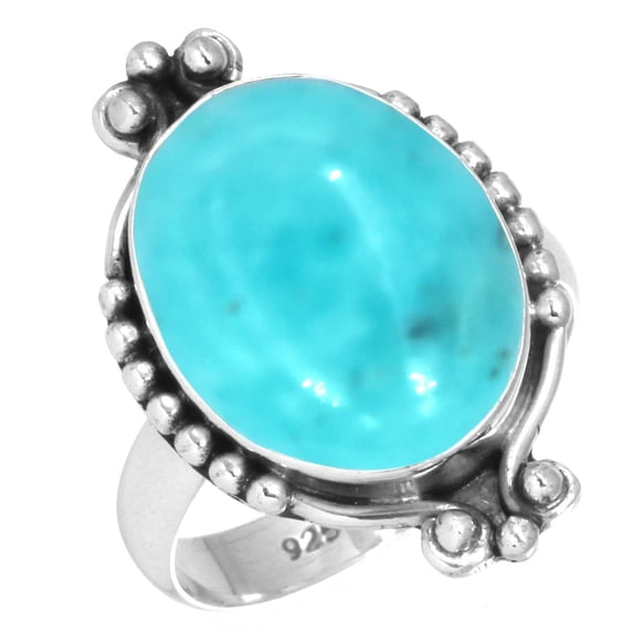 925 Sterling Silver Ring Natural Smithsonite Handmade Jewelry