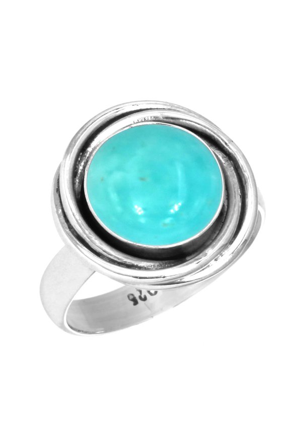 925 Sterling Silver Ring Natural Smithsonite Handmade Jewelry