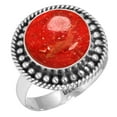 thumbnail image 1 of 925 Sterling Silver Ring Natural Sponge Coral Handmade Jewelry, 1 of 6