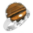 thumbnail image 1 of 925 Sterling Silver Ring Natural Tiger Eye Handmade Jewelry, 1 of 6