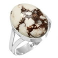 thumbnail image 1 of 925 Sterling Silver Ring Natural Wild Horse Handmade Jewelry, 1 of 6