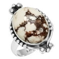 thumbnail image 1 of 925 Sterling Silver Ring Natural Wild Horse Handmade Jewelry, 1 of 6