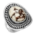thumbnail image 1 of 925 Sterling Silver Ring Natural Wild Horse Handmade Jewelry, 1 of 6