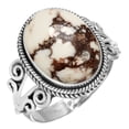 thumbnail image 1 of 925 Sterling Silver Ring Natural Wild Horse Handmade Jewelry, 1 of 6