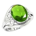 thumbnail image 1 of 925 Sterling Silver Ring Peridot Quartz Handmade Jewelry, 1 of 9