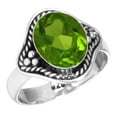 thumbnail image 1 of 925 Sterling Silver Ring Peridot Quartz Handmade Jewelry, 1 of 5