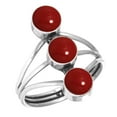 thumbnail image 1 of 925 Sterling Silver Ring Red Stone Handmade Jewelry, 1 of 5
