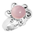 thumbnail image 1 of 925 Sterling Silver Ring Rose Quartz Handmade Jewelry, 1 of 5