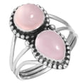 thumbnail image 1 of 925 Sterling Silver Ring Rose Quartz Handmade Jewelry, 1 of 5