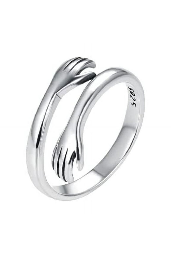 Carved Silver Ring, 925 Sterling Silver
