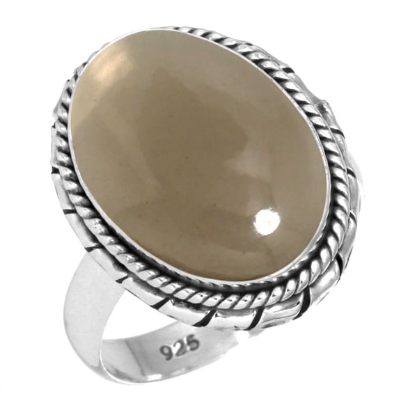 925 Sterling Silver Ring For Women - Men Brown Smoky Topaz Gemstone Silver Ring Size 6.5 June Birthstone Hand Made Silver Ring Size 6.5 Cocktail Party Gift For Ladies Gemstone 925 Silver Jewelry
