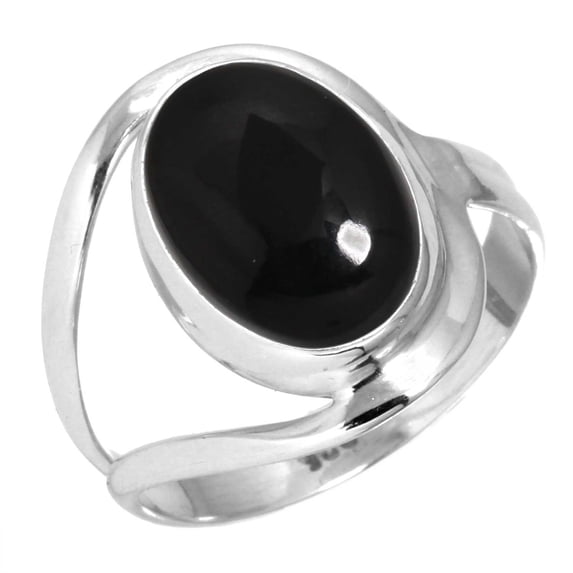 925 Sterling Silver Ring For Women - Men Genuine Black Onyx Gemstone Silver Ring Size 7.5 July Birthstone Handmade Silver Ring Size 7.5 Friendship Day Gift For Mom Gemstone 925 Silver Jewelry